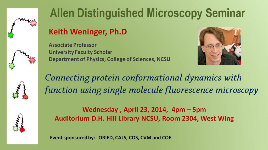 Keith Weninger: Connecting protein conformational dynamics with ...