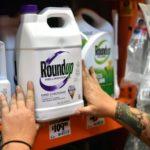 Roundup weed killer contains the pesticide glyphosate.
