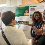 Joseph Gakpo and Modesta Abugu presenting their poster at the ‘International Conference on GMO Analysis and New Genomic Techniques’